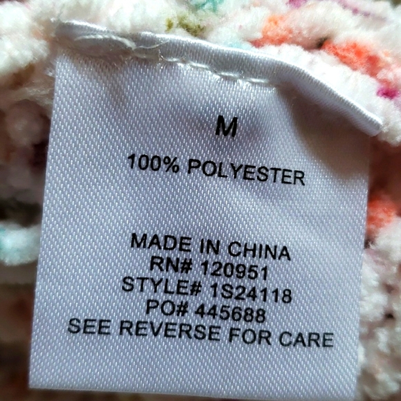 PINK ROSE CONFETTI PULLOVER Ribbed  knit SWEATER. SZ. M. NWOT - Picture 4 of 8